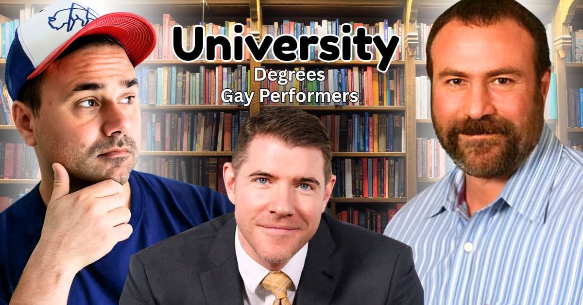 Ten adult gay actors who have university degrees